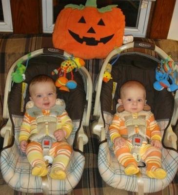 Lex & Dylan - Cute in our CandyCorn Pj's