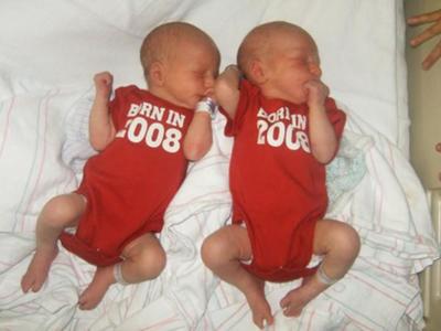 One day old baby boys
