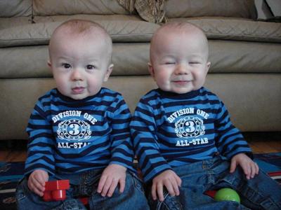 Codey left and Wesley Right 9 months