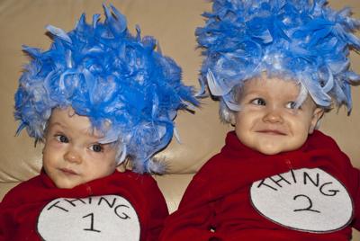 Gavin & Effie as Thing 1 and Thing 2