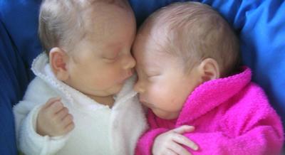 2 months old olivia and bella
