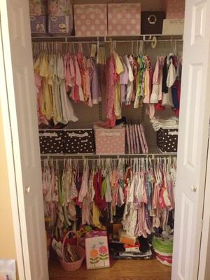 Twin girls closet