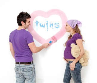 Twin Nursery Pictures Decorating  ideas for twins room 