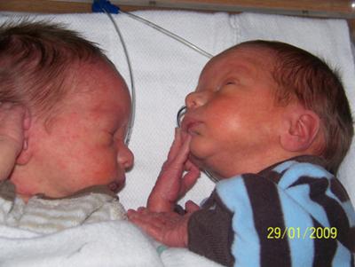 Paul & Vincent at 2 wks old in NICU