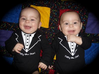 Happy New Year Identical Twins