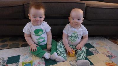 Happy St. Paddy's Day From These Little Leprechauns!