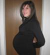 32 week twin belly