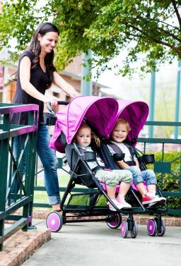 twins in stroller